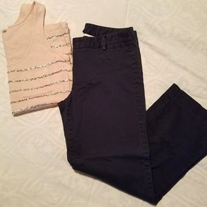 JCrew women's navy capris